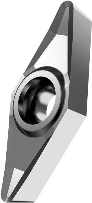 Drehwendeschneidplatte ISO VCGT 160404F-AL:T0315 D.4,4mm PVD beschichtet Silber