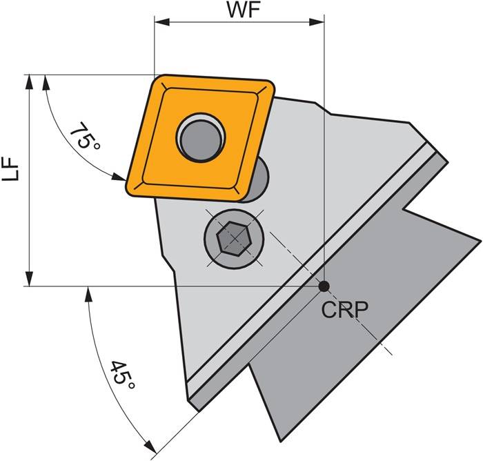 Schwerlast-Drehkopf ISO KHP-CBNL 25 Funktions-L. 47mm Linkslauf PRAMET