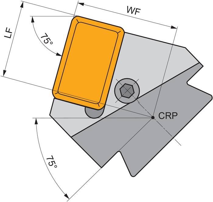 Schwerlast-Drehkopf ISO KHP-LBNL 40-A Funktions-L. 36mm Linkslauf PRAMET
