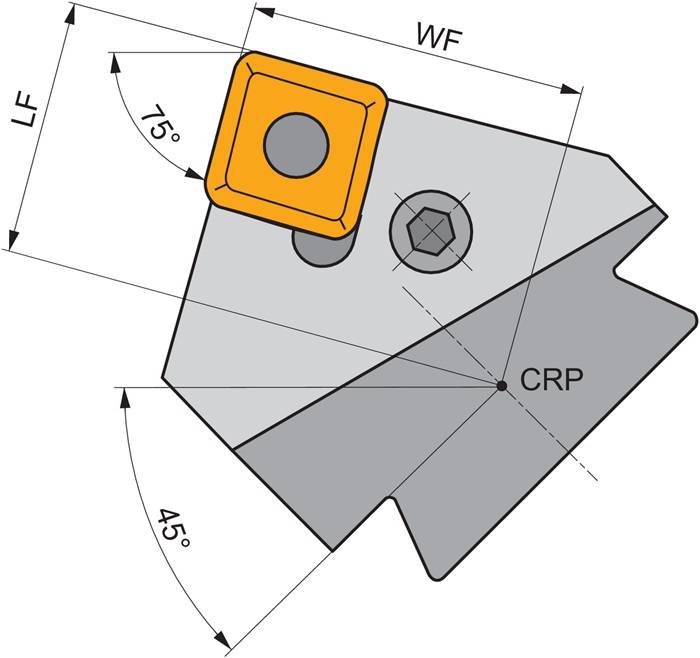 Schwerlast-Drehkopf ISO KHP-SBNL 2509 Funktions-L. 36mm Linkslauf PRAMET