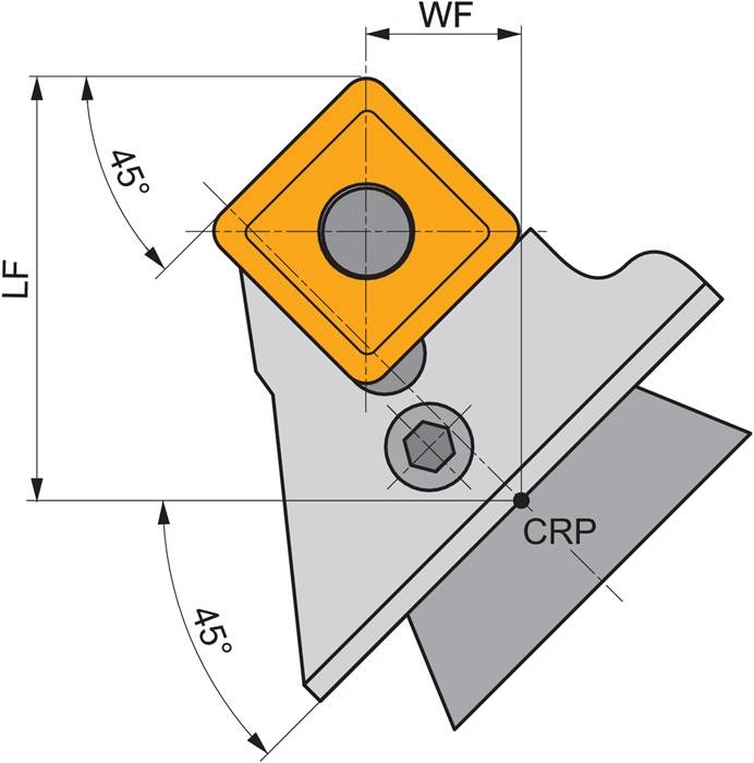 Schwerlast-Drehkopf ISO KHP-SSNL 25 Funktions-L. 45mm Linkslauf PRAMET