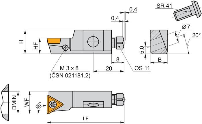 Kasettenwerkzeug ISO STFCR 10 CA-11 Bohrungs-D. 40mm verstellbar PRAMET
