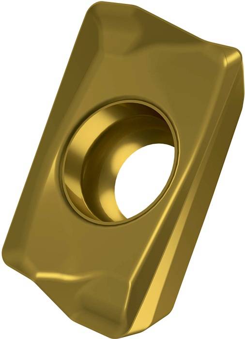 Fräswendeschneidplatte ISO ADMX 070208SR-F:M8340 D.2,2mm PVD beschichtet Gold