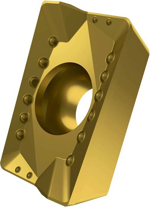 Fräswendeschneidplatte ISO APKX 1505PDER-F:M8340 D.4,4mm PVD beschichtet Gold