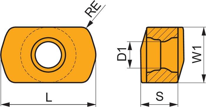 Fräswendeschneidplatte ISO BNGX 10T308SR-MM:M9340 D. 2,76mm MT-CVD beschichtet