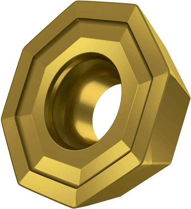 Fräswendeschneidplatte ISO ODMT 0605ZZN:M8340 D.5,5mm PVD beschichtet Farbe Gold