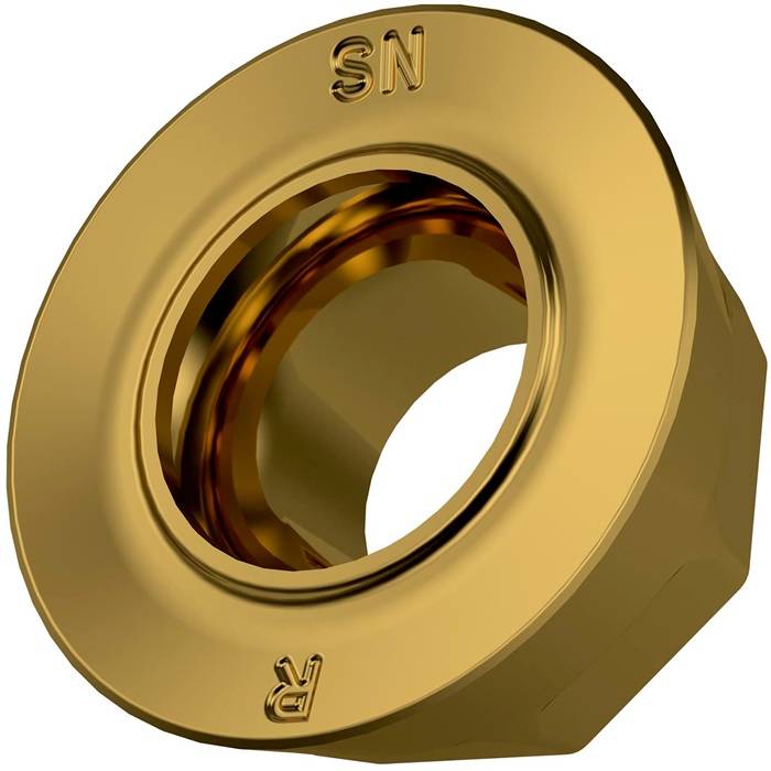 Fräswendeschneidplatte ISO RDMT 120500SN-R:M8340 D.5,5mm PVD beschichtet Gold