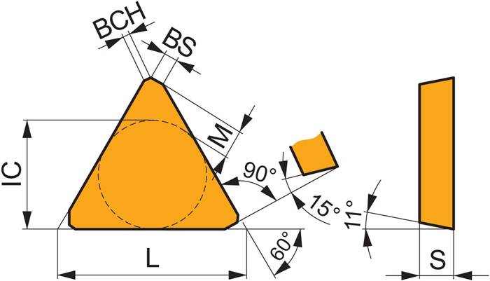Fräswendeschneidplatte ISO TPKN 2204PDSR:M8310 Tiefe 17mm PVD beschichtet PRAMET