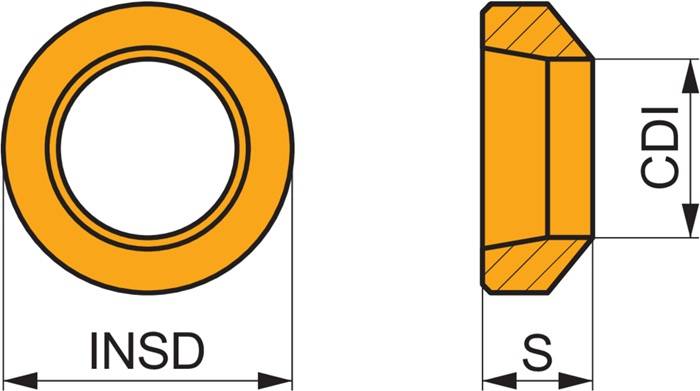 Scarfing-Schneidring ISO PSR1-R10:T9335 Rohrinnen-D. 28mm MT-CVD beschichtet