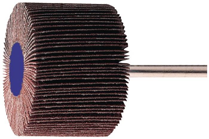 Fächerschleifer Ø80xH50mm K.80 Korund Schaft-D.6mm TECWERK