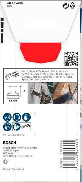 Tauchsägeblatt PRO AII65APIB B.40mm Eintauch-T.65mm 5 St.Starlock BOSCH