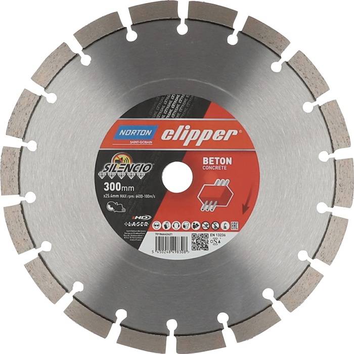 Diamanttrennscheibe Extreme Silencio D.300mm f.Trennschleifer 6400 min-1