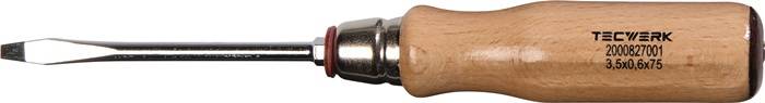 Schraubendreher Schneiden-B.9mm Klingen-L.150mm Holzgr.Rundkl.6KT.-Ans.TECWERK