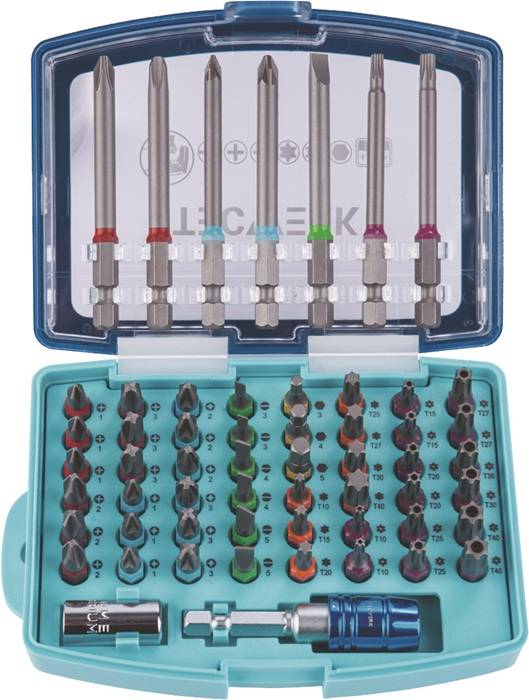 Bitsortiment 57-tlg.Schlitz/PH/PZD/TX/TX-BO/6Kt.TECWERK