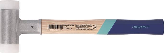 Schonhammer L.385mm Kopf-D.50mm Hickory rückschlagfrei hart Nyl.weiß TECWERK