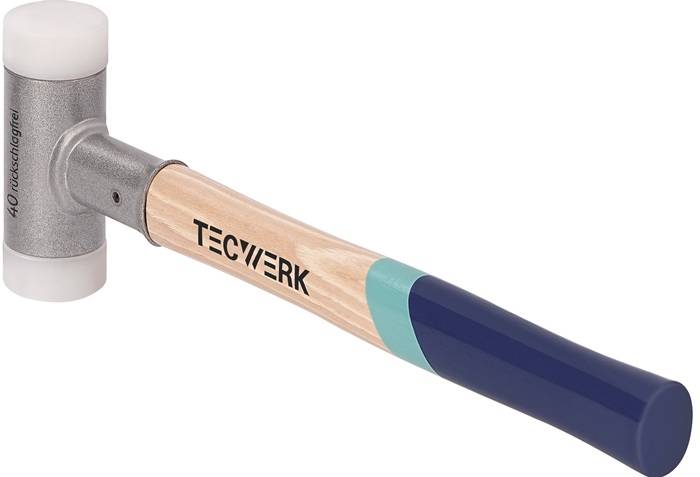 Schonhammer L.385mm Kopf-D.50mm Hickory rückschlagfrei hart Nyl.weiß TECWERK