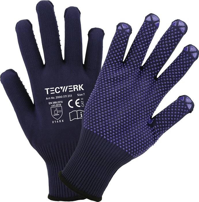 Handschuhe Isar Gr.7 blau EN 388 PSA II TECWERK
