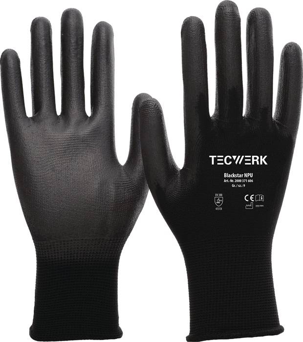 Handschuhe Blackstar NPU Gr.7 (M) schwarz EN 388 PSA II TECWERK