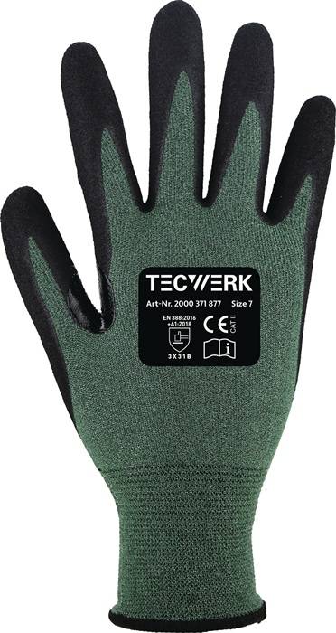 Schnittschutzhandschuhe Mosel Gr.10 grün/schwarz EN 388 PSA II 10PA TW