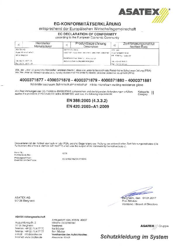 Schnittschutzhandschuhe Mosel Gr.9 grün/schwarz EN 388 PSA II 10PA TW