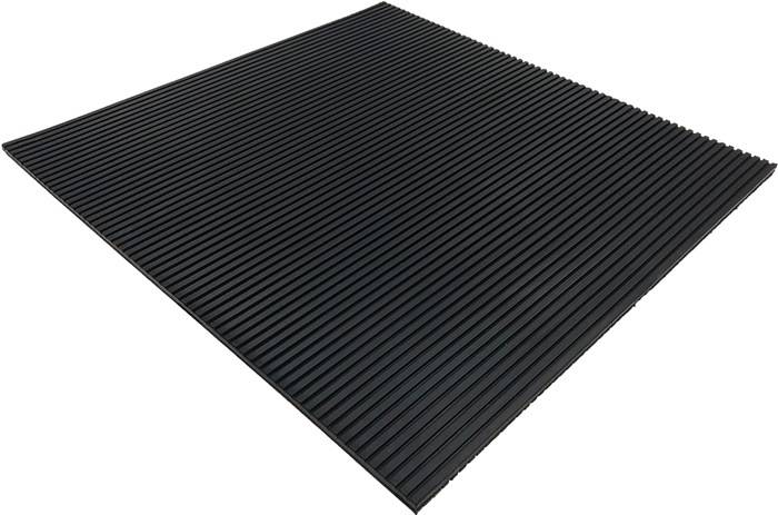 Antivibrationsmatte B.0,5m L.0,5m D.10mm schwarz NR/SBR o.Gewebeeinlage