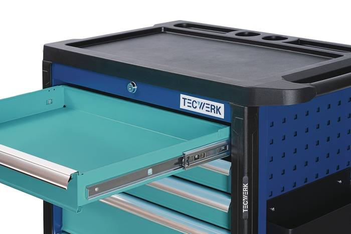 Wkz.wagen PLUS 2.0 B760xT465xH1030mm 500kg 6 Schubl.96-tlg.Stahlbl.TECWERK