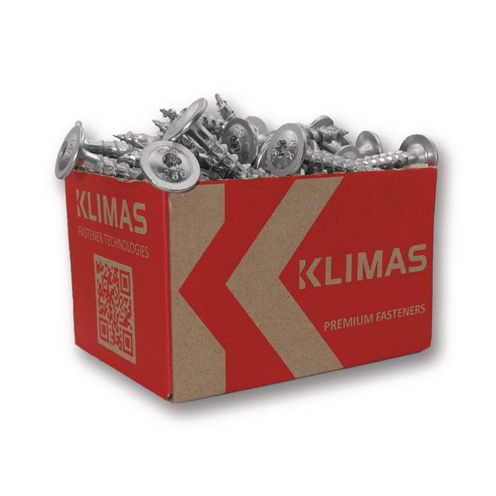 Tellerkopfschraube 8x400 Tellerkopf hell verz.TX40 KLIMAS