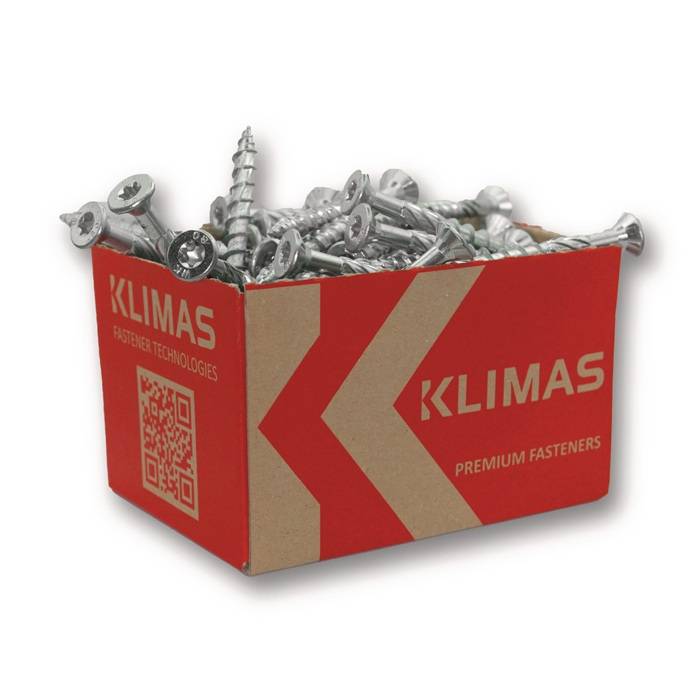 Spanplattenschr.5x60 Senkkopf hell verz.TORX KLIMAS