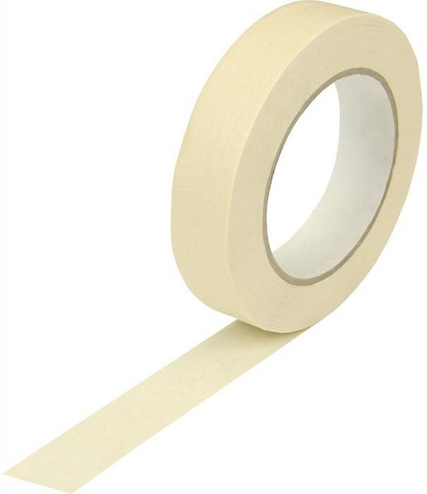 Kreppband Breite 25mm Länge 50m Stärke 125µ chamois flachkrepp TRANSPAK