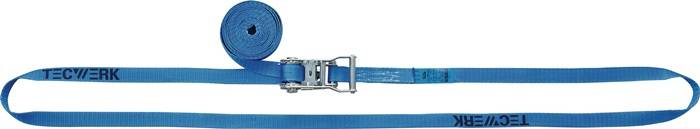 Zurrgurt DIN EN 12195-2 L.6m B.25mm m.Ratsche LC U 1500 daN TECWERK