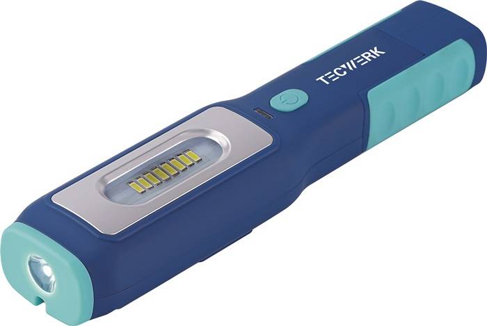 LED-Akkuhandleuchte 3,7 V 1200 mAh ABS-Gehäuse Li-Ion 60-250 lm TW