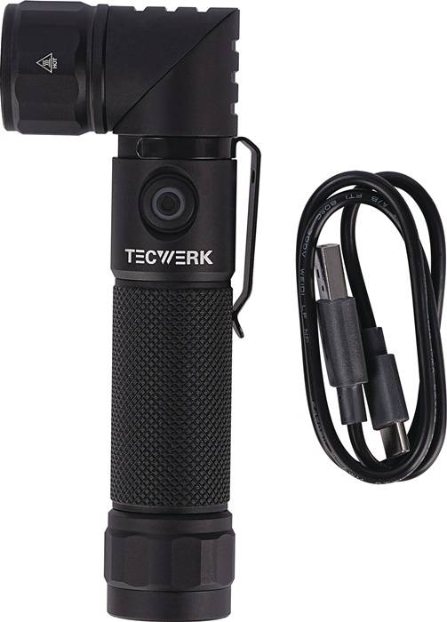 LED-Taschenlampe 100-1000 lm Li-ion 180m blau/schwarz TECWERK