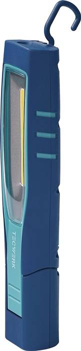 LED-Akkuhandleuchte 3,6V 3350 mAh 1m Li-ion 5V 500/1000 lm Ladezeit 4 h TECWERK