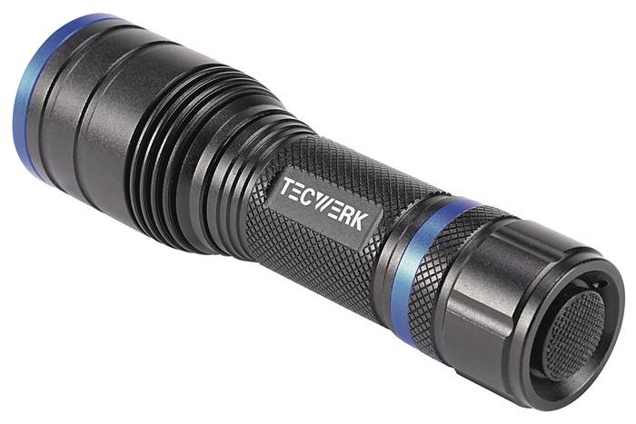 LED-Taschenlampe 150-500 lm 3xAAA 100/170m schwarz TECWERK