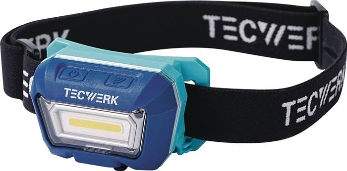 LED-Kopfleuchte 3,8V 1600 mAh 1xLi-Ion Polymer 3 W Blisterverpackung TECWERK