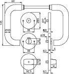 Rosettengrt.NW-401-2 VA 60 U-Form WC rot/weiß DIN L/R ger.WC TECWERK