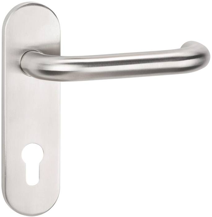 Kurzschildgarnitur NW-411-1 VA ma PZ Drückergrt.TECWERK