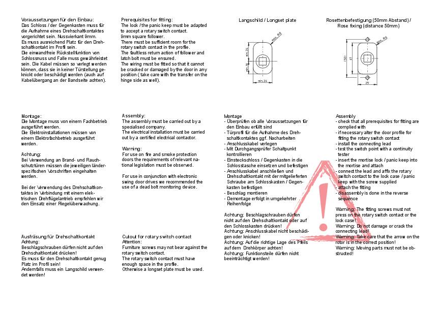 Panik-RR-Einsteckschl.6667 Funktion E DIN li.24/245/35/92/9