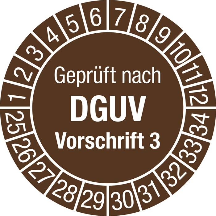 Mehrjahresprüfplakette D.30mm J.2026-2035 Folie Btl.a 100 St.