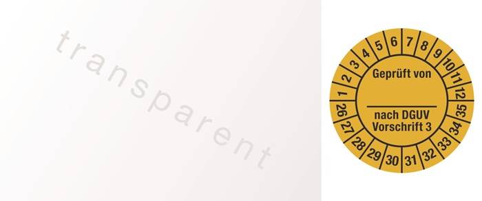Mehrjahresprüfplakette B25xL60mm J.2026-2035 Folie