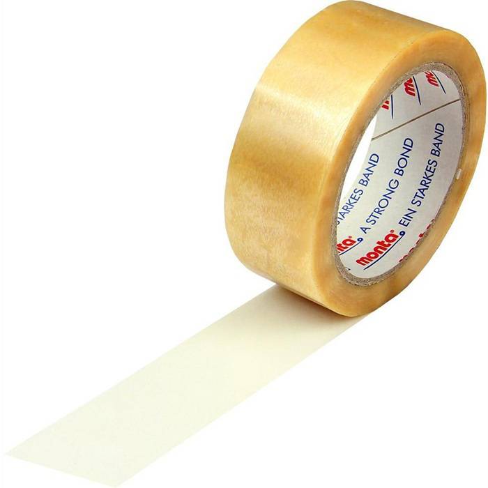 Klebeband monta 220 Breite 38mm Länge 66m S.54µ PVC transparent leise TRANSPAK