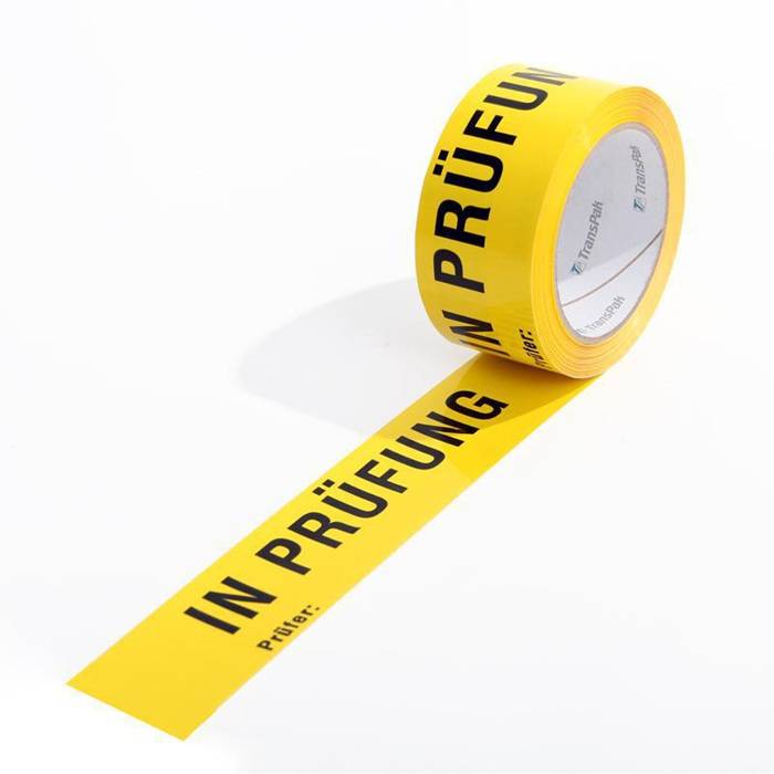 Kennzeichnungsband Breite gelb 50mm Länge 66m S.52µ leise Acrylatkleber TRANSPAK