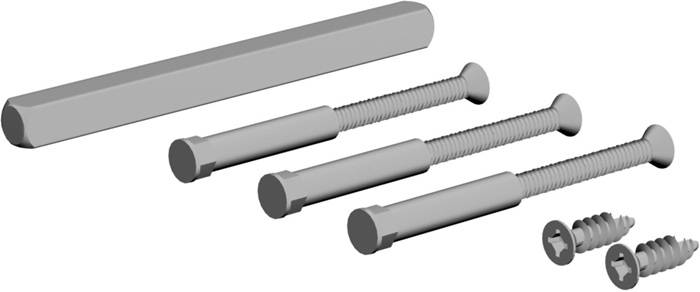 Bef-set.NW-400-60 3xM4 inkl.Hülse,2x3,9x22 4-KT.9mm TECWERK