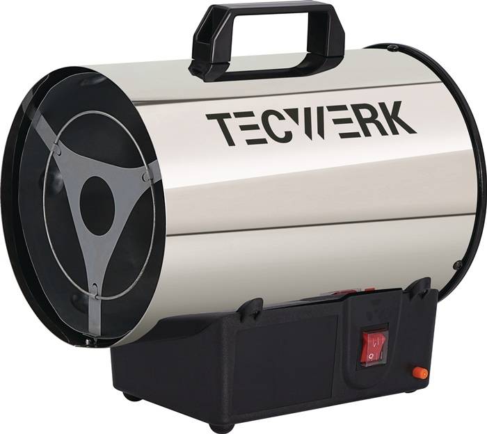 Gasheizer 10 kW 500 m³/h 28 W TECWERK