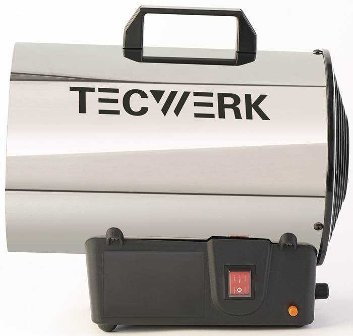 Gasheizer 10 kW 500 m³/h 28 W TECWERK