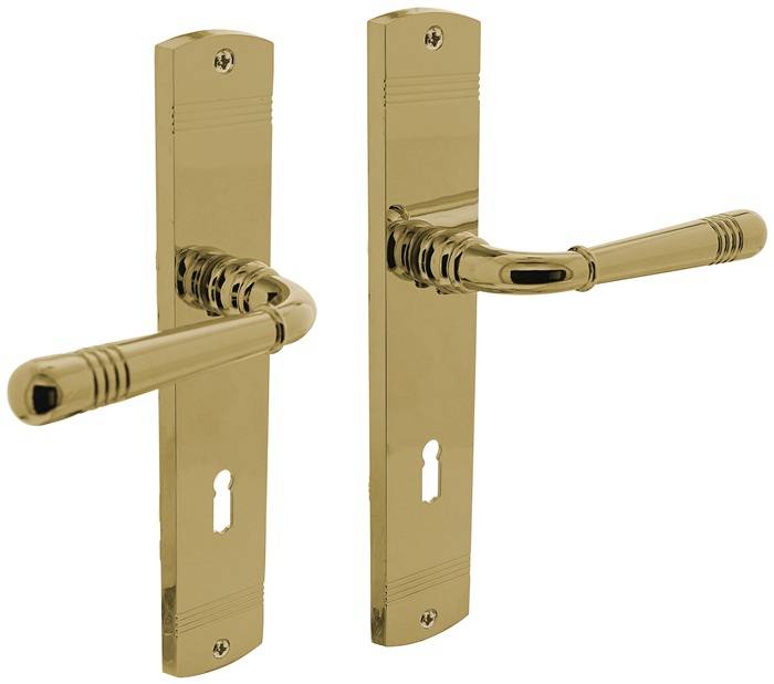 Langschildschildgarnitur Helena Zamak F3 MS BB 72mm DIN L/R INTERSTEEL