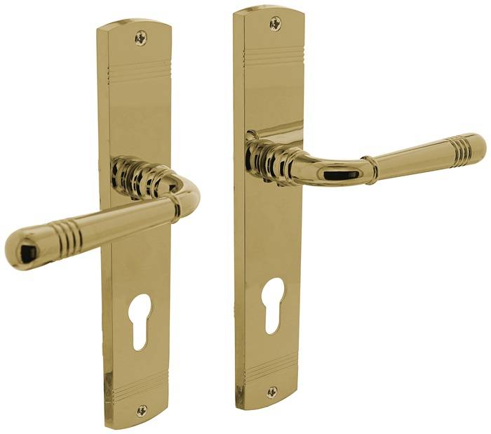 Langschildschildgarnitur Helena Zamak F3 MS PZ 72mm DIN L/R INTERSTEEL