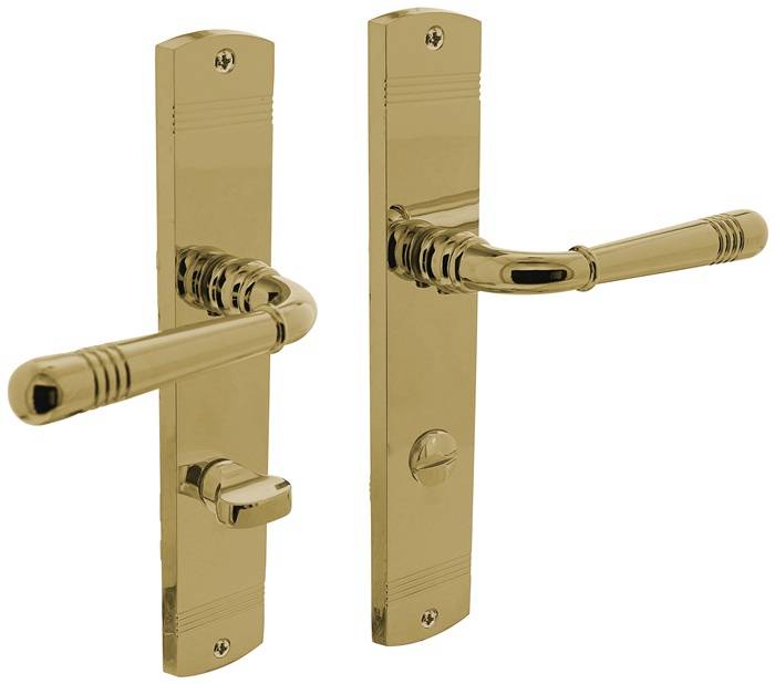 Langschildschildgarnitur Helena Zamak F3 MS WC 72mm DIN L/R INTERSTEEL