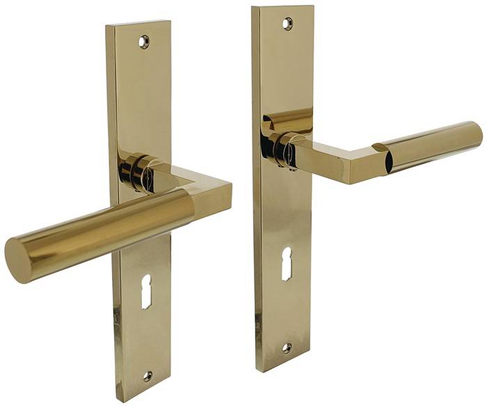 Langschildschildgarnitur Baustil Alu.F3 MS BB 72mm DIN L/R INTERSTEEL