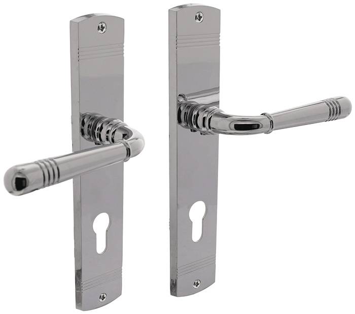 Langschildschildgarnitur Helena Zamak Verchromt PZ 72mm DIN L/R INTERSTEEL